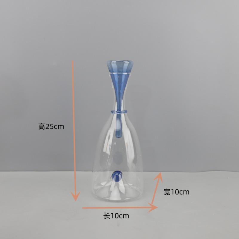 Simple and Transparent Glass Decanter Restaurant Wine Cabinet Decoration Art Crafts Decanter Family Bar Wedding Party Wine Set