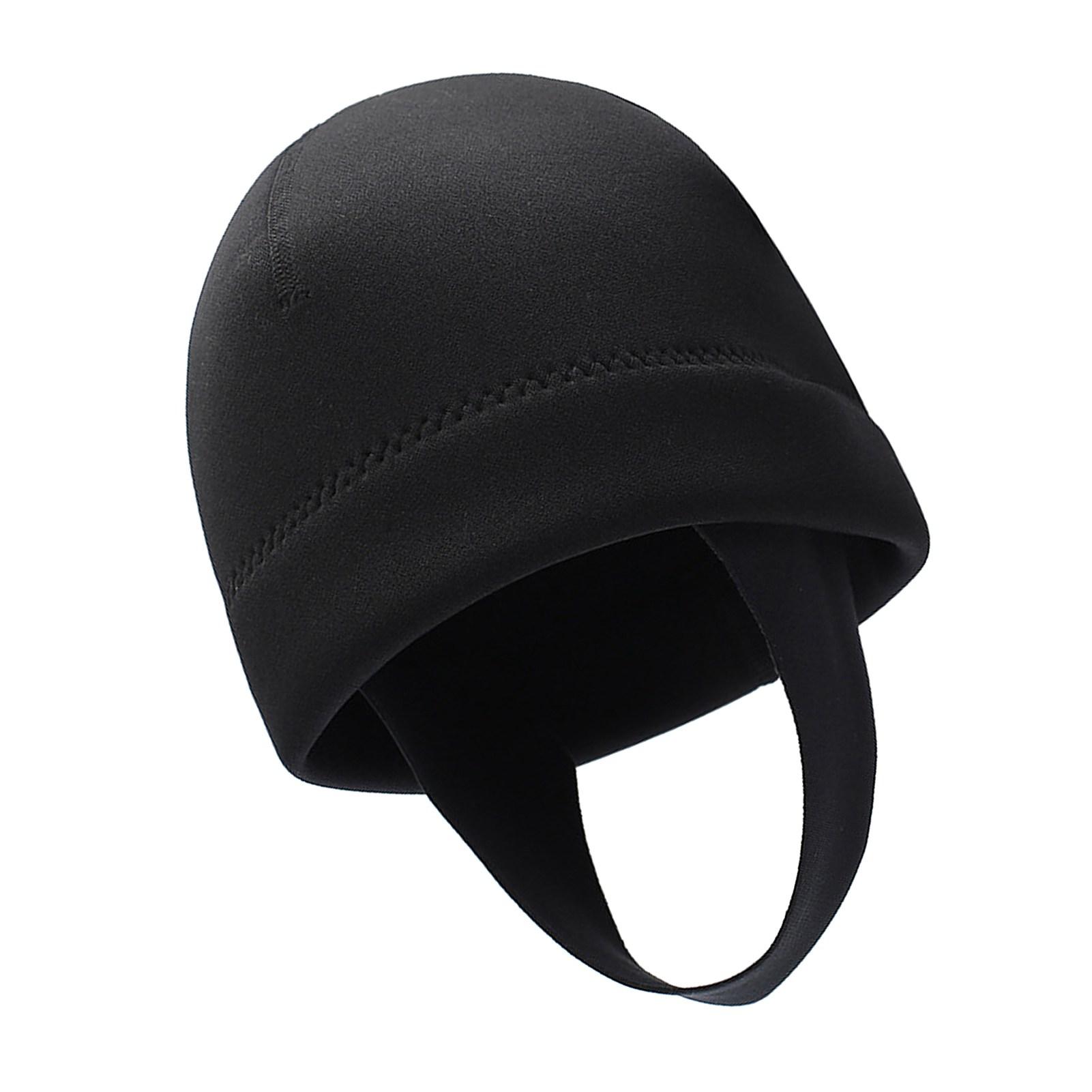 

2mm Neoprene Snorkeling Cap UV Protection Warm Diving Hood Wetsuit Beanie Cap for Snorkeling Swimming Surfing Kayaking чёрный