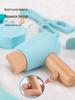 Realistic Toddler Barber Set: Wooden Hairdressing Tools with Waist Pack
