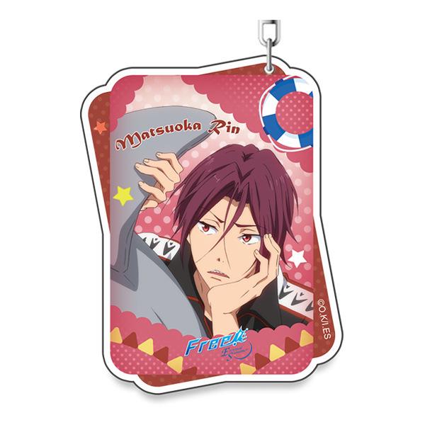 Chao Key Play Rin Haruka Boys' Swimming Club Acrylic Laser Keychain Pendant