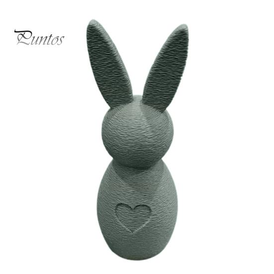 

Пасхальный кролик, 3D-печатная фигурка кролика, минималистичный кролик, центральный элемент для домашнего стола, книжной полки, пасхальное украшение камина зелёный