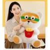 Adorable Large Burger And Fries Bear Plush Toy Cute Stuffed Animal Pillow Gift