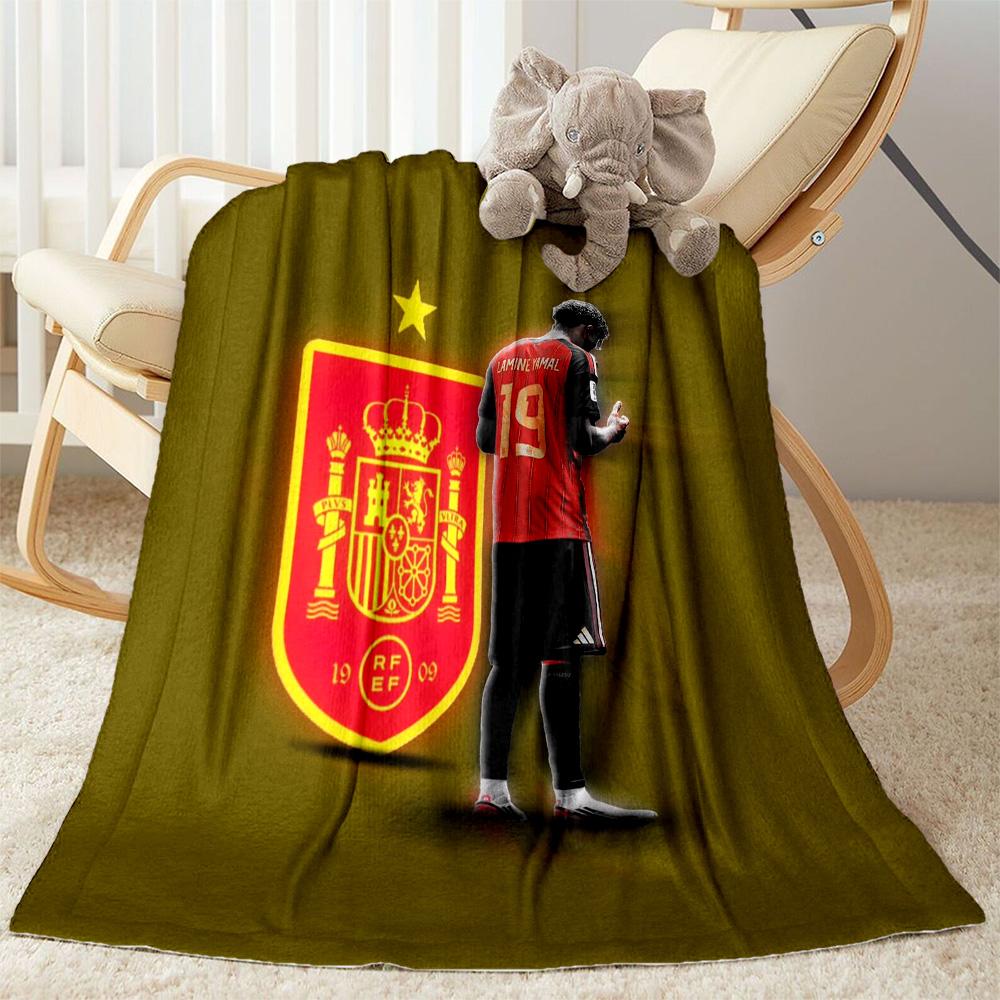 Lamine Yamal's Spain Football Legend Blanket Ultra-Soft Great for Couch Bedding Livingroom for All Occasions Playful Design Unique Gift for Family and