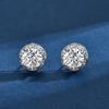 Rose Flower Moissanite Micro-Inlaid Diamond Women's Ear Studs: Simple, Fresh, Sweet Temperament