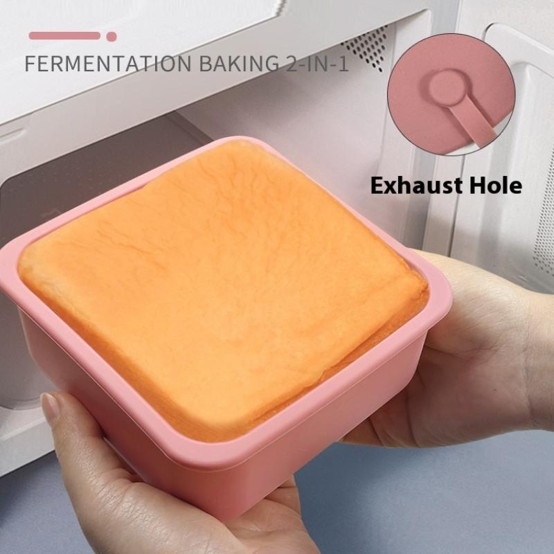 1/2Pcs Pizza Dough Proofing Box Baking Tool Food Box Heat Resistant Silicone Dough Box Fermentation Box For Fridge Bakery Making