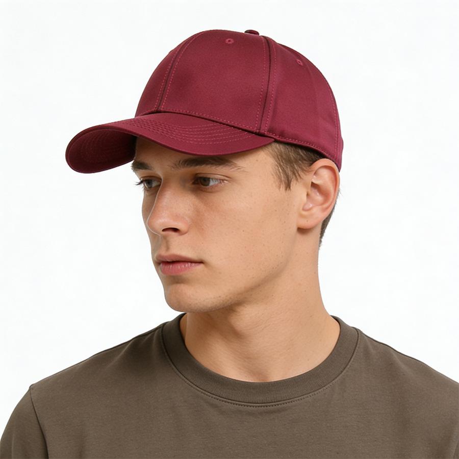 Outdoor simple student sports cap adjustable hat curved brim baseball cap solid color sports and leisure sunshade cap