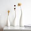 Modern Minimalist White Ceramic Matte Flower Vase Decorative Vase for Dried Flower Centerpiece Art Crafts Home Table Decoration
