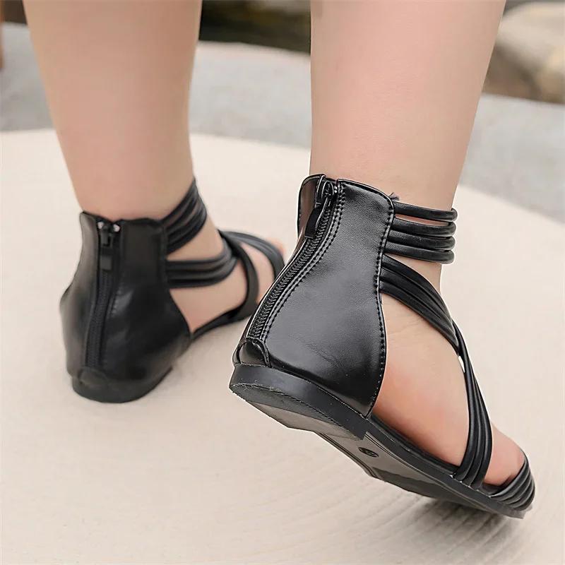 Baby Girls Beautiful Flat Sandals Princess ZIP Casual Soft Cartoon Students Cute Comfortable Elegant Kids Daily Summer 2025