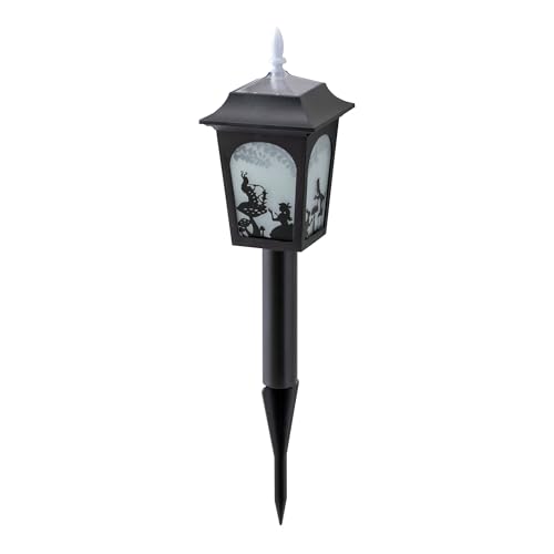 Takasho Solar Light, Alice in Wonderland Silhouette Light, Black, Outdoor Garden Light, Waterproof, Resin and Glass, TA-L02