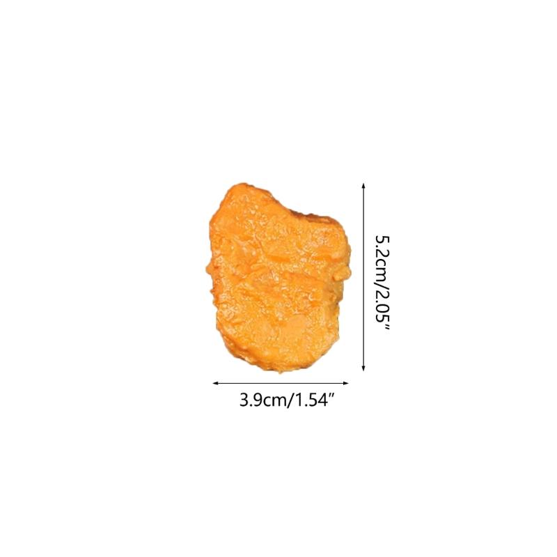 Set of 6 Realistic Fake Chicken Model Artificial Fried Chicken Nuggets Simulations Food Perfect for Food Photography