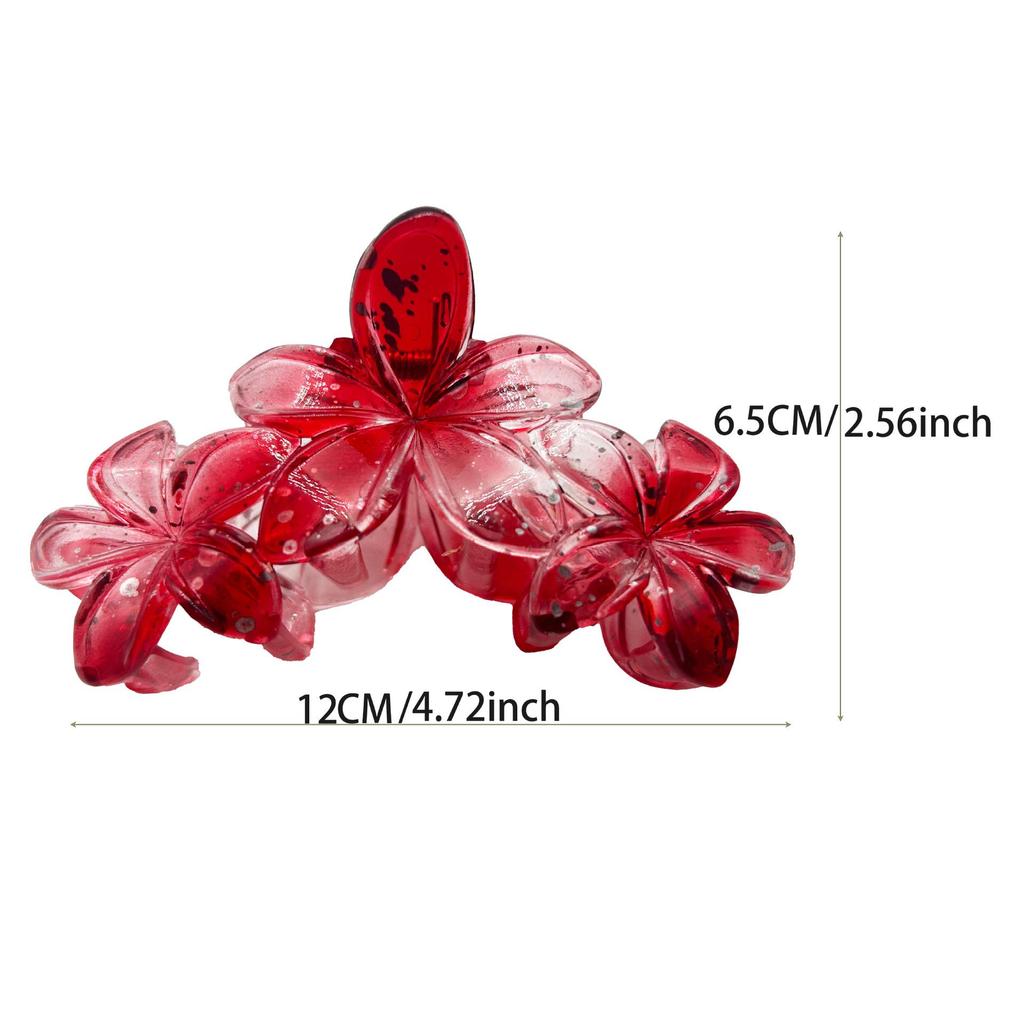 Retro Floral Petal Claw Hair Clip for Women - Large Volume Flower Hair Accessory