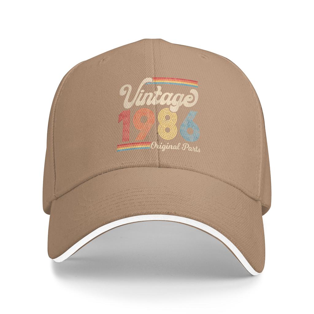 Vintage 1986 Birthday Gift Born Made 1986 Baseball Cap Outdoor Gym Sun Visor Hip Hop Hats Women Men Fashion Custom Baseball Caps