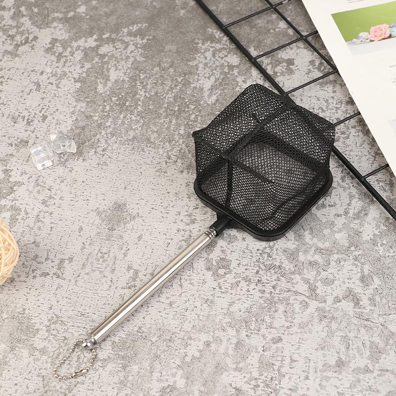 1 Stück Aquarium Quadrat Fischernetz Ausziehbarer Langer Griff Angelausrüstung Zum Fangen Von Fischen Garnelentank Reinigen Angelausrüstung