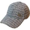 New Korean Style Ins Houndstooth Plaid Rhinestone R-labeled Sunshade Baseball Hat for Women in Autumn and Winter Versatile Casual Peaked Cap