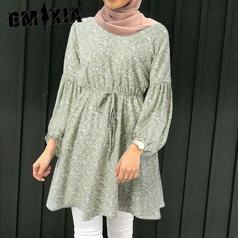 

GMXIA Women s Casual Long Sleeve O-Neck Tie Floral Print Dresses S красный
