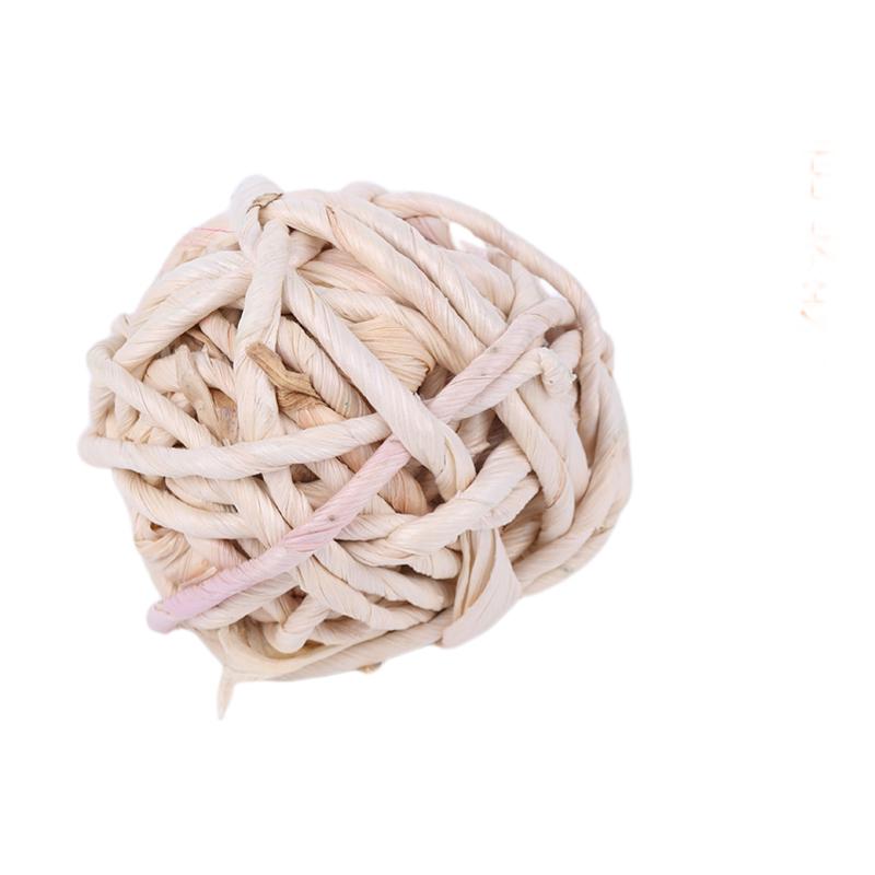 Pets 1PC Chewing Braided Ball Guinea Pig Rabbit Hamster Small Animal Play Pet Interactive Chew Toy Natural Grass Balls 7CM