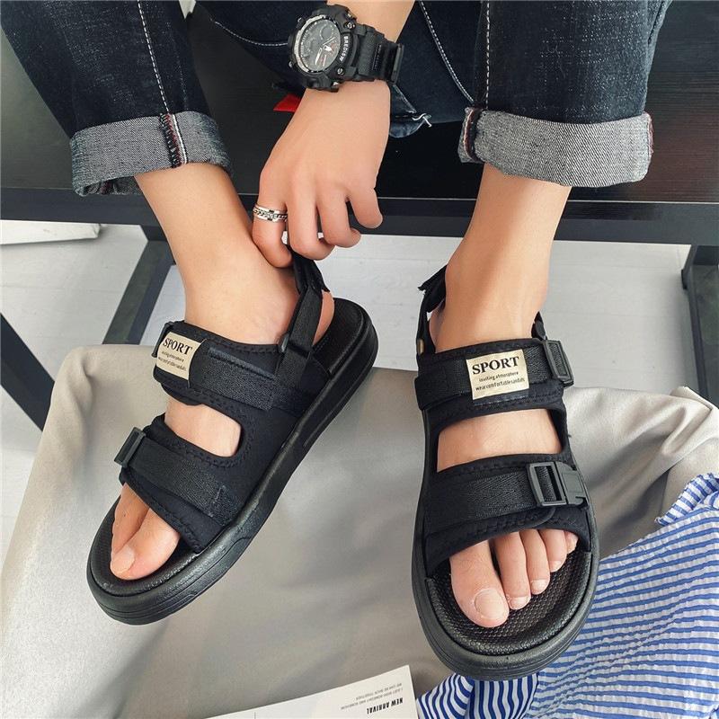 2025 Summer New Sandals Men's Trendy Outer Wear Casual Flat-bottomed Slippers Thick-soled Sports Non-slip Beach Shoes