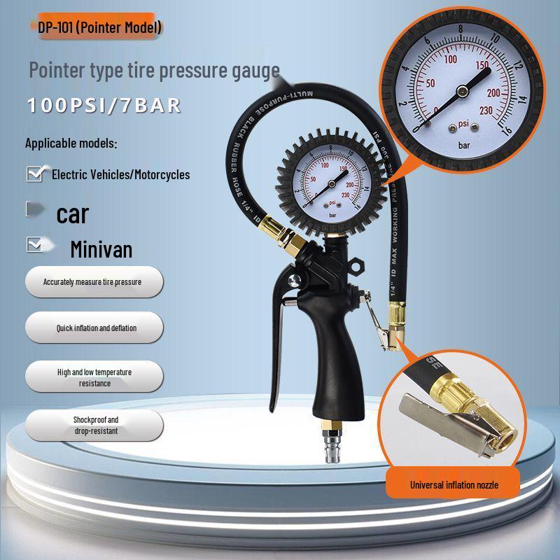 

Цифровий високоточний манометр та насос для шин для легкових автомобілів