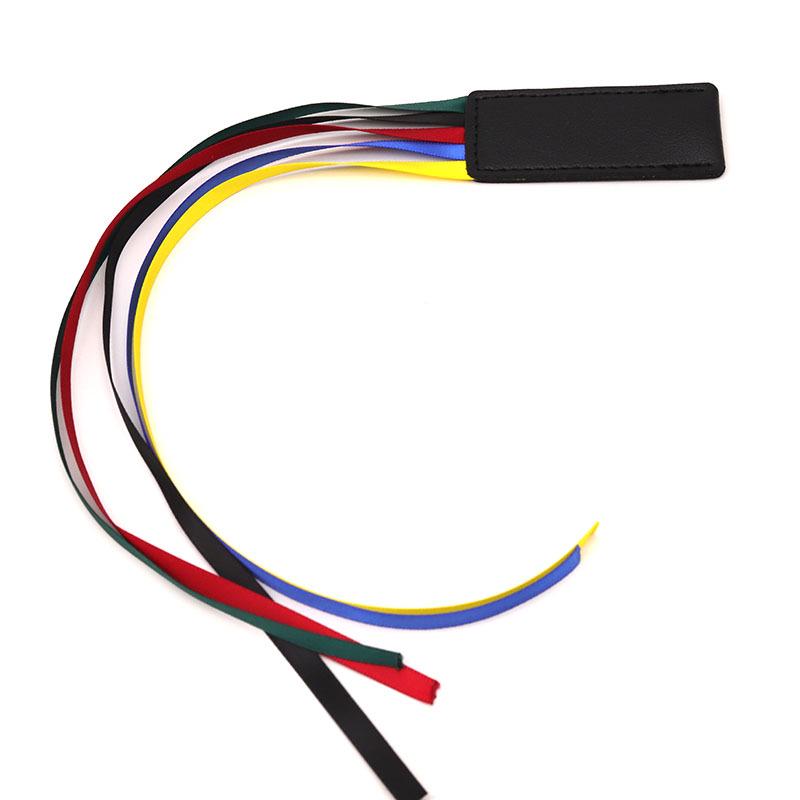 Leather Ribbon Bookmark with Woven Tape: Five-Color Page Marker and Storage Clip