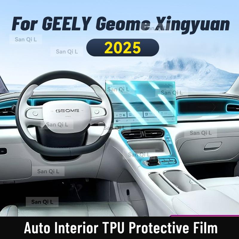 Car Interior Center Console Media Dashboard Navigation TPU Protector Film For GEELY Geome XINGYUAN 2025 Car Sticker Accessories