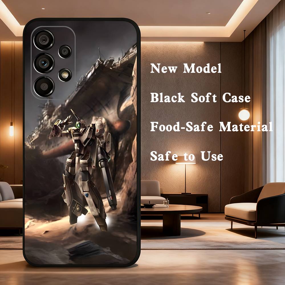 R-Robotech Macross For Samsung Galaxy A73,31,Note,22,71,53,32,72,41,8,9,52,J7,Soft Black Silicone Cover Case