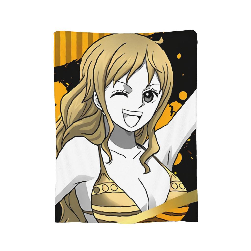 Luffy Anime Blanket  Flannel Throw Blanket Bedding Couch Portable Ultra-Soft Warm Bedspreads,