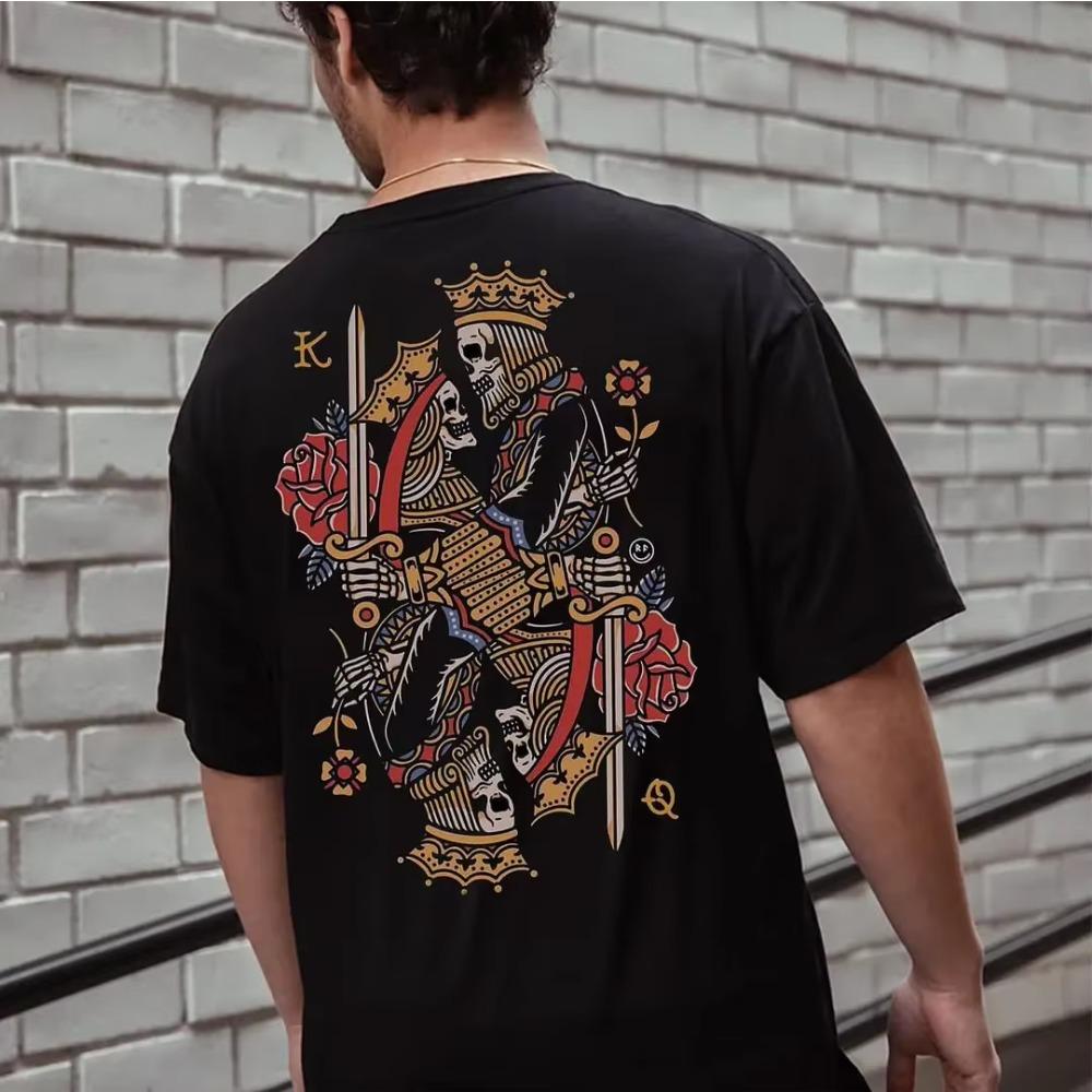 

Лето 2024 Мужская Мода Странный Принт Быстросохнущий Материал Трендовый Элемент Графический Хипстер Уличный Стиль Летняя Футболка XXXXXL чёрный