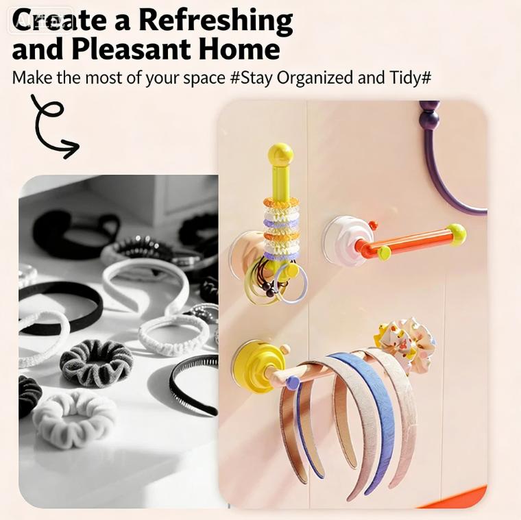 Decorative Hooks Suction Cup Rotating Hook No Punching Household Home Bathroom Hair Accessories Storage Wall Hanging Decorations