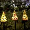 New LED Solar Lights Christmas Atmosphere Decoration Ground Plug Light Christmas Tree Lights Lawn Park Corridor Courtyard Lamp