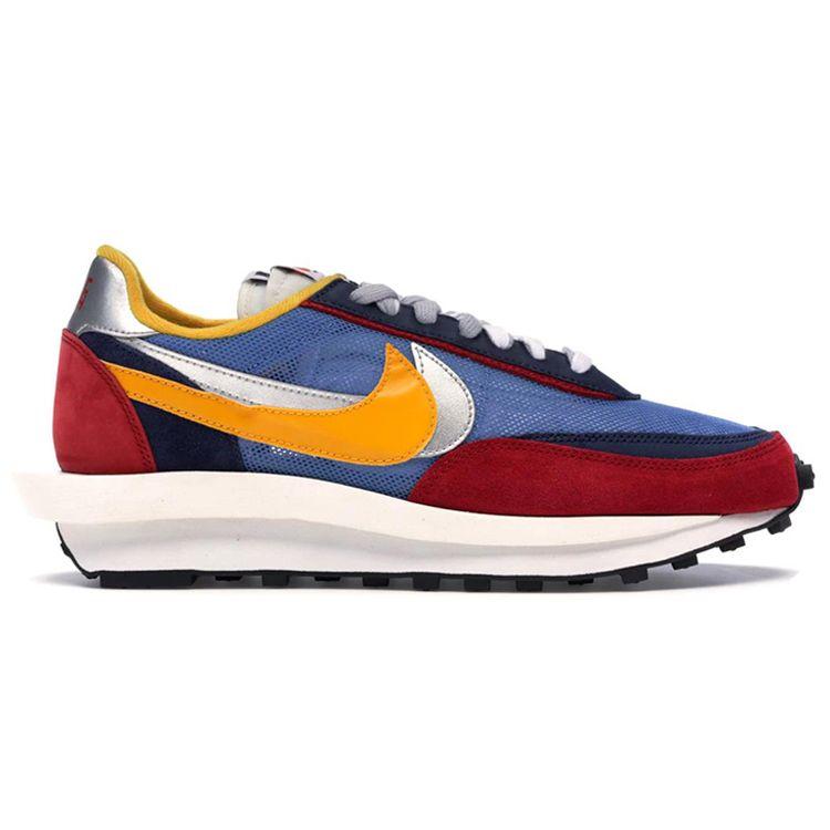 Sacai x Nike LDWaffle Bleu Varsity Baskets Unisexe Del-Sol-Rouge Varsity-Noir BV0073-400