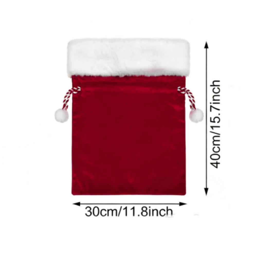 with Drawstring Santa Claus Gift Sack Velvet Christmas Present Bag  Party Supplies