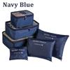 7Pcs Folding Travel Organizer Storage Bags Wardrobe Cube Suitcase Packing Set Storages Luggage Clothes Shoe Box