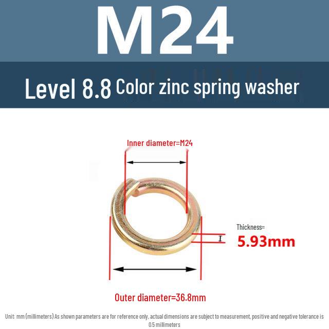 Yigu Zinc-Plated M5-M24 Carbon Steel Spring Washer 