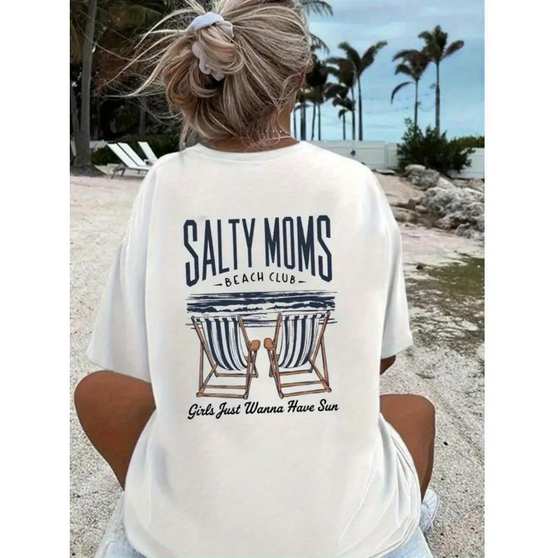 Fashionable and Creative Patterned Printed Women s T-shirt,  Women s Short-sleeved T-shirt, Comfortable,Women s Round-neck Loose Women s Top S белый