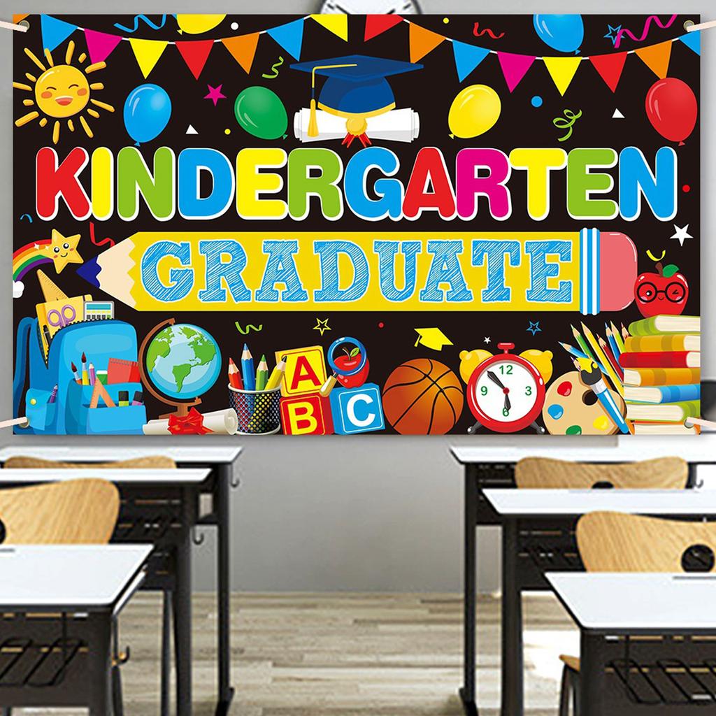 Kindergarten Graduation Party Decoration, Background Decoration Cloth