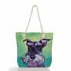 Multifunctional Dog Printed Thick Rope Shoulder Beach Bag Casual Large Capacity Handbag 7598 CLE