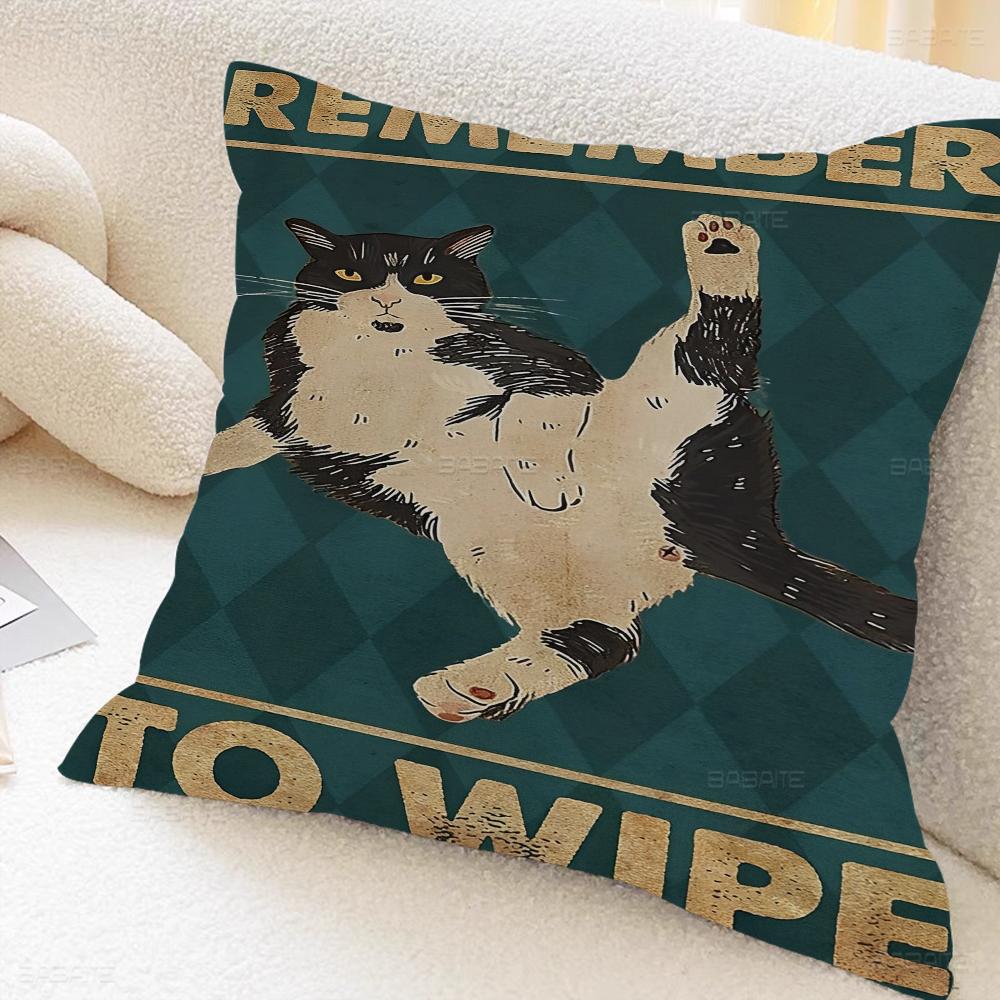 Black Cats Cushion Cover Decorative Pillow Sofa Home Decor Case Pillow Cases