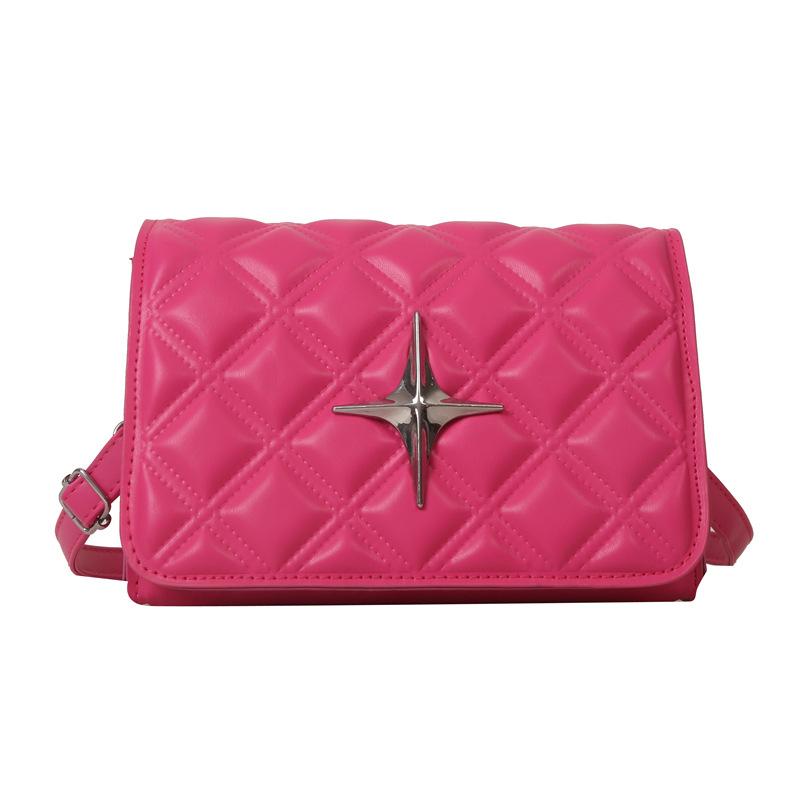 

Niche design underarm women s bag 2024 new fashion casual messenger bag texture diamond shoulder handbag tide троянди рожеві кольору