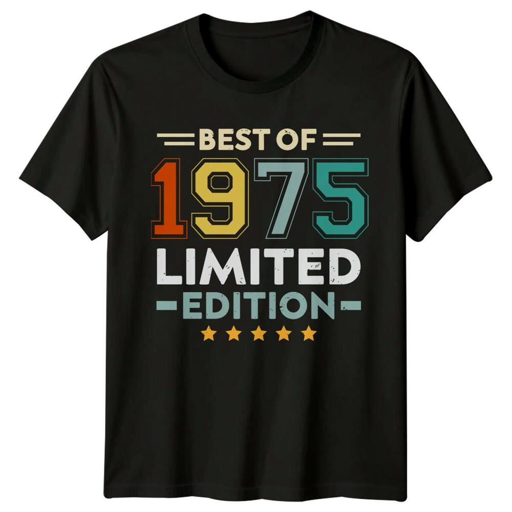 Best Of 1975 Mens T Shirt 50th Birthday Gift Vintage Limited Edition