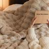 Luxurious Double-Layer Rabbit Fur Blanket: Otter-Soft Plush, Versatile Sofa Throw