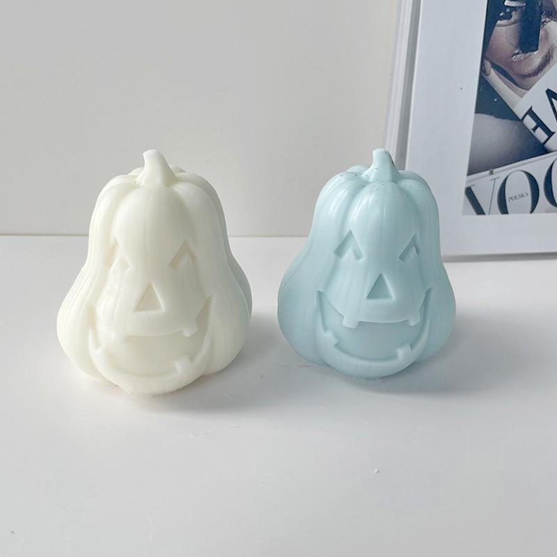 Skull Pumpkin Head Series Silicone Candle Mold DIY Halloween Horror Theme Sculpture Epoxy Plaster Soap Making Tool for Home Gift