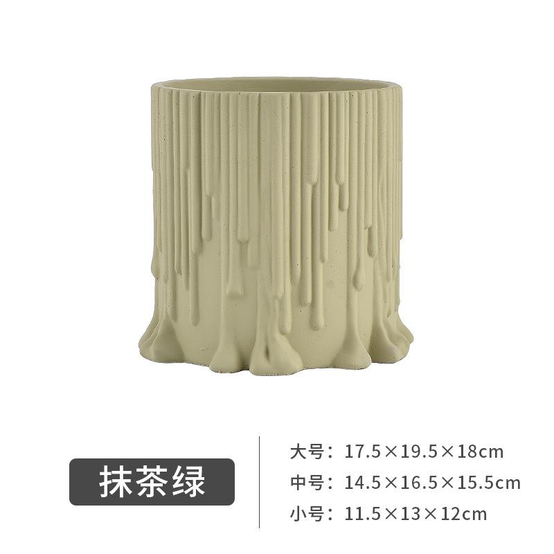 

Цементный горшок для свечей, круглый цветочный горшок, поддон для суккулентных растений, цветной цветочный горшок, посадочный горшок, украшение для дома, офиса и сада 11.5x13x12cm