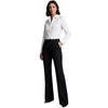Off White Womens/Ladies Flared Regular Tuxedo Trousers