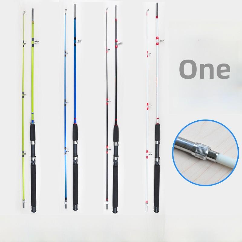 Ultra Hard Glass Steel Fishing Rod Sea Fishing Gear Straight Handle Anchor Rod Boat Shore Kayak Lake River Stream