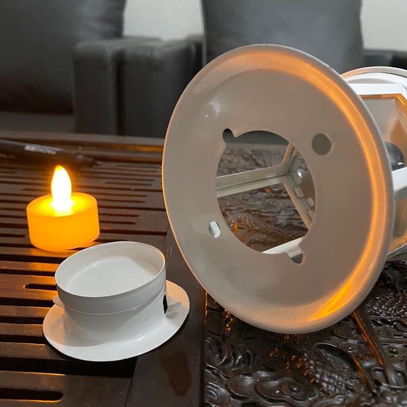 1PC Durable Safe Environmentally Friendly Sturdy Romantic Retro Atmosphere Iron Table Decoration Hand-held Candle Holder 15X9.5CM