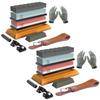 Fiaster Sharpening Sharpening Stone for Kitchen Finishing with Bamboo and Rubber for Home and Survival Knives Stone, Double-Sided Knives, #400 #1000