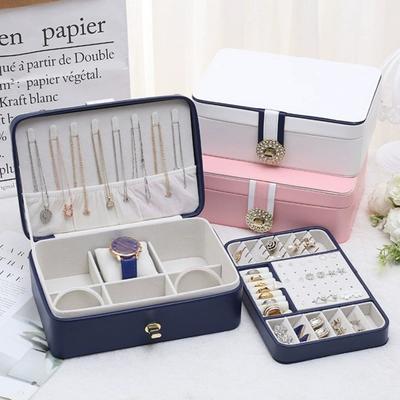 Watch Organizer Detachable Divider Keep Tody Comfortable To Touch Fashion Women Ring Necklace Display Organizer Case Daily Use