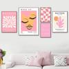 Matisse Woman Leaf Flower Drink Angel Number Pink Posters Canvas Painting Gallery Wall Art Prints Pictures for Living Room Decor