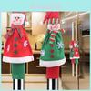 Plush Christmas Handle Covers Set For Microwave And Refrigerator With Snowman Design