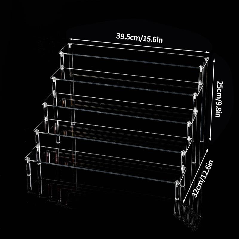

Органайзер для палеток тіней на 3/5/7 ярусів Прозора акрилова підставка для дисплею Підставка-полиця для косметики для губної помади та пудри Настільний тримач для макіяжу